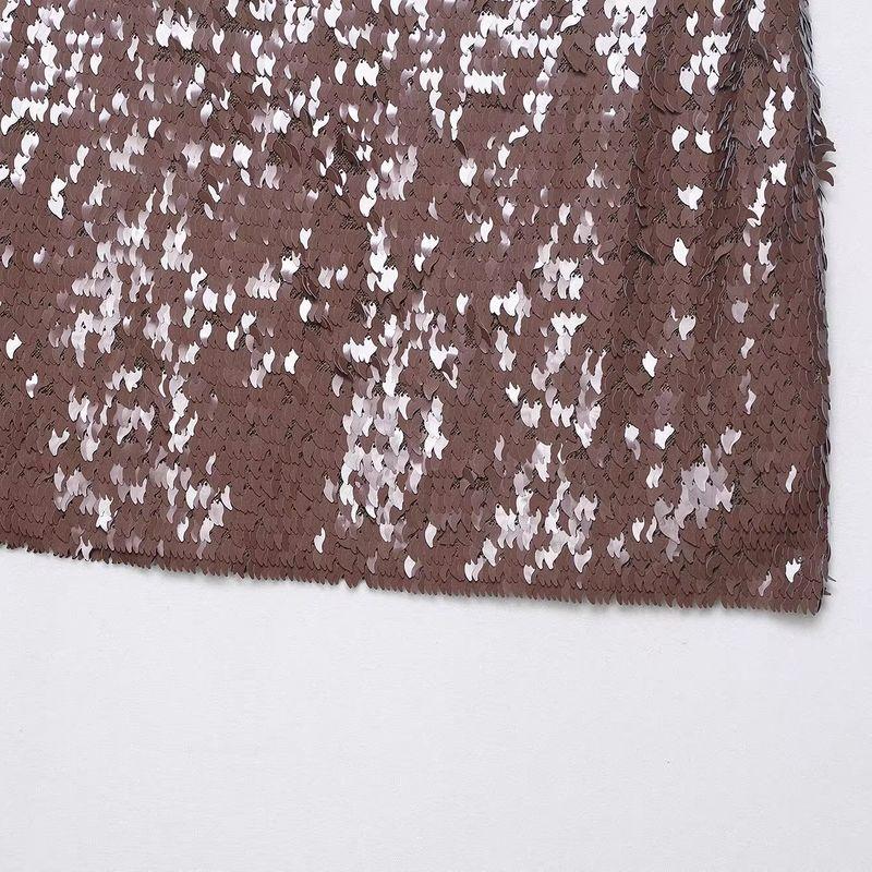 Araltay New Arrival Fashion Style Women's Clothing Fashion All-Match Minimalist Sequin Skirt Sequin Mini Skirt 3920104
