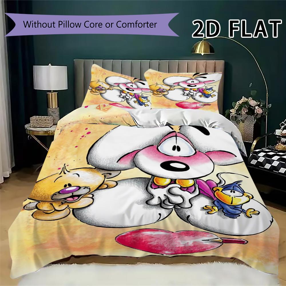 Set Copripiumino con Fantasia Diddl Copripiumino Federa Decorazione per la Casa Regalo di Compleanno (1 * copripiumino + 2 * federe senza imbottitura)