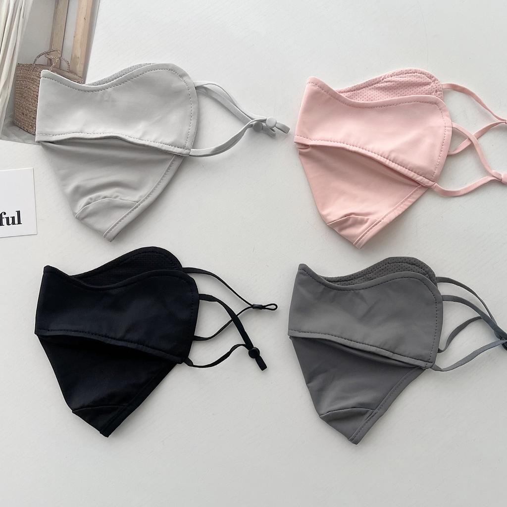 Sunshade Anti-Ultraviolet Breathable 3D Three-Dimensional Spring And Summer Sunscreen Mask Simple Solid Color Eye Corner Ice Silk Mask