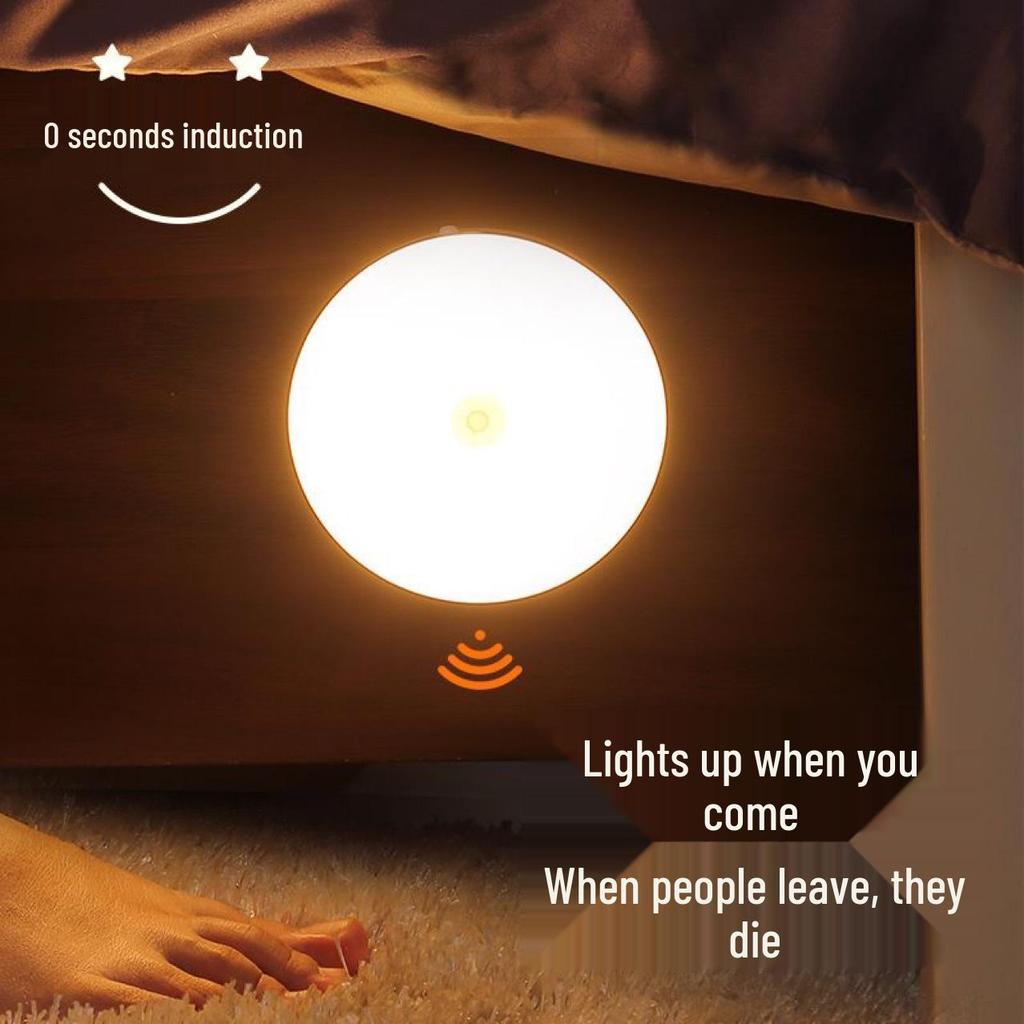 Smart Rechargeable LED Motion Sensor Night Light for Bedroom, Bathroom, Stairs, and Hallways