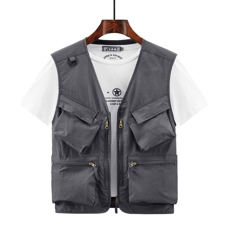 Quick-Dry Multi-Pocket Outdoor Vest for Photography, Fishing, and Mountaineering