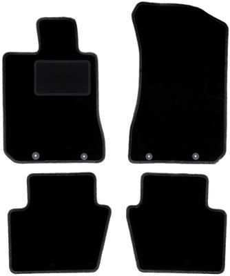 Black Velour Floor Mats For: Honda Legend IV Sedan (2004-2012)