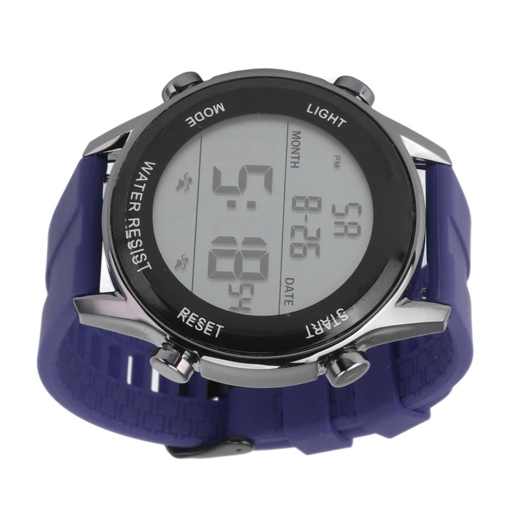 Sports Watch Digital Electronic Luminous Waterproof Large Screen Men Watch Silicone Watch Band for Outdoor Activities