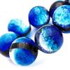 Yonaguni Blue Firefly Glass 12mm Glowing Bracelet Okinawa Yonaguni Island Inner Diameter 16cm [GOLD STONE] Approx.