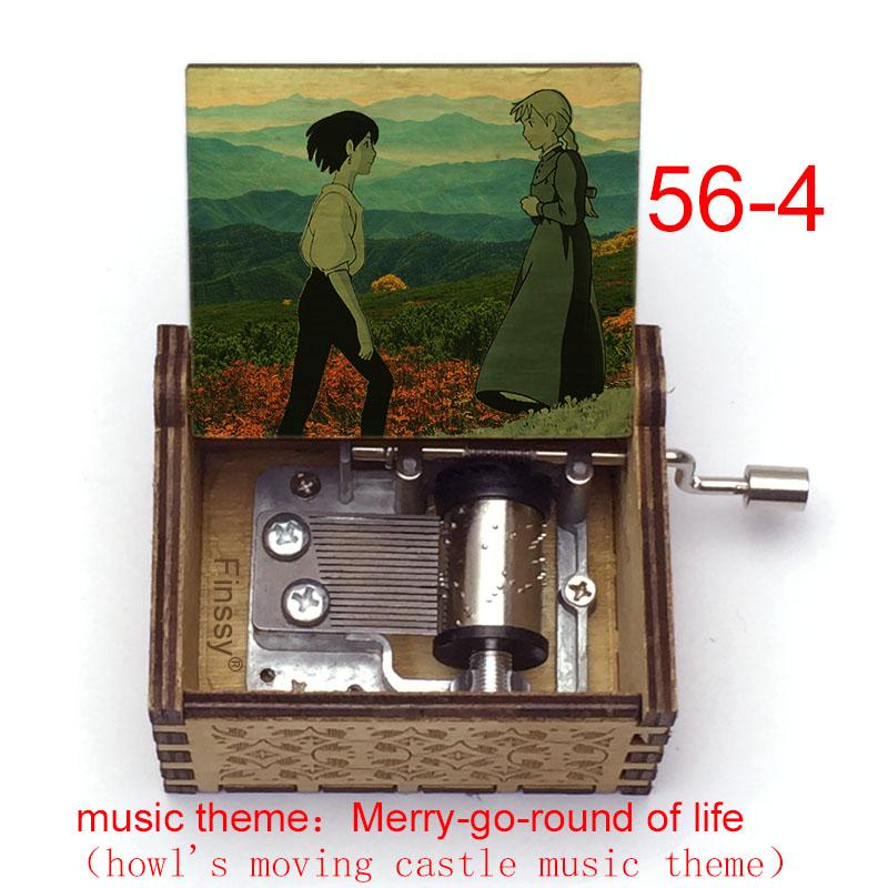 Howl's Moving Castle DIY Music Box Music Theme Song Merry-Go-Round for Christmas New Year Unique 56-Key Life Gift