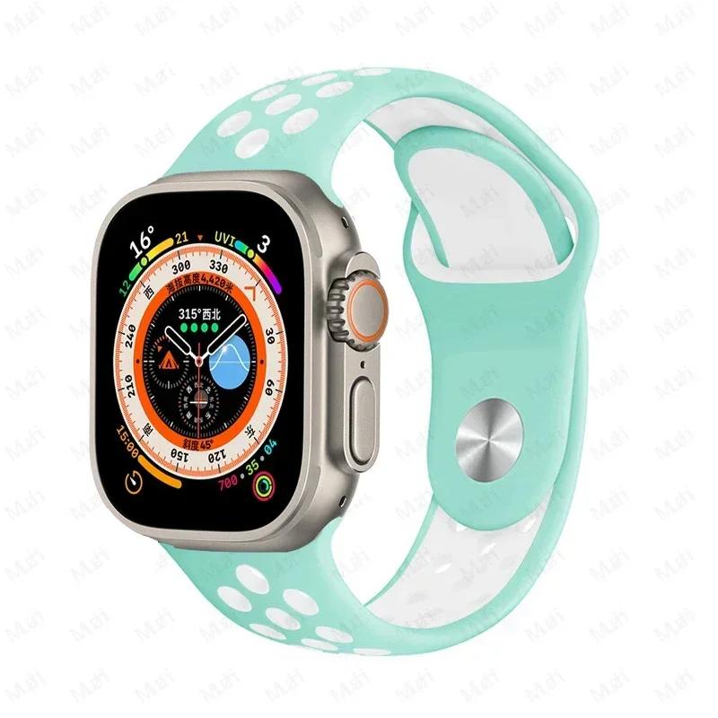 Sportarmbänder für Apple Watch Series 10 42mm 46mm Armband ultra 2 49mm 40mm-44mm 45mm 41mm Silikonarmband iwatch 10 9 8 7 6 SE 5 4 3