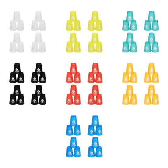 12Pcs/Pack Stacked Cups Anti-deformed Hands-on Skills ABS Useful Adults Kids Sport Stacking Battles Game for Athletics
