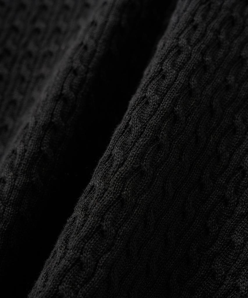 Seteo (W) Cable Knit Sleeveless Top Black