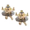 1 Pair Steering Strut Knuckle Spindles with Wheel Hubs Brake Disc for Golf Cart Go Kart Quad Bike ATV UTV
