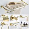 Minimalist Brushed Gold Towel Rack - 304 Stainless Steel Bathroom Hardware Hanger