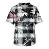 Men's Casual Short-Sleeved V-Neck Printed Front Pocket Top