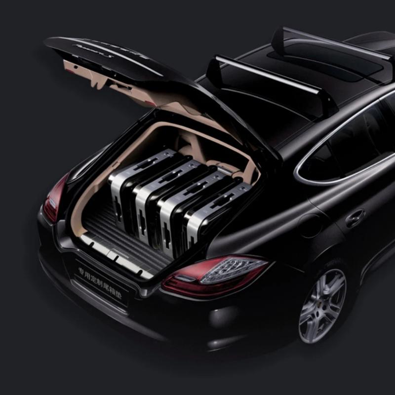Stripes Custom Car Trunk Mats for Tesla Model Y Model S X Interior Details Car Accessories Carpet
