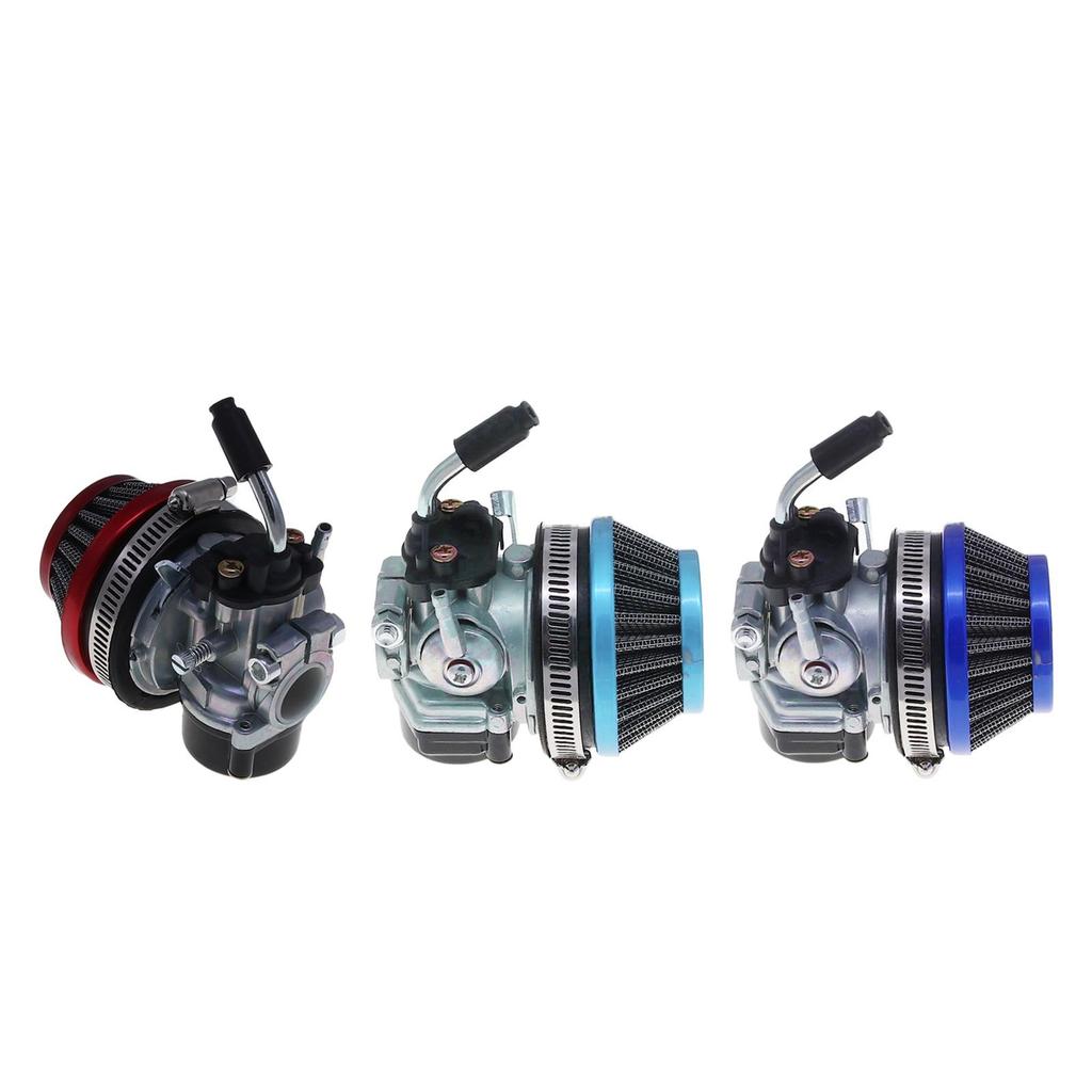 Motorcycle Carburetor, for 2 Stroke Engine, with 58mm Air Filter, Carburetor for 50cc Motorcycle Carburetor Filter