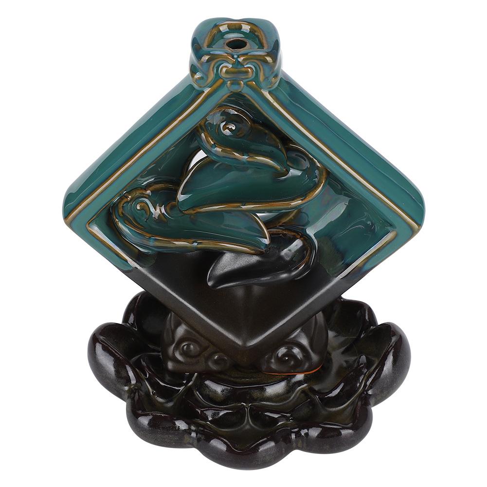 

Квадратная подставка для благовоний с обратным потоком, керамическая основа в виде лотоса, украшения для дома