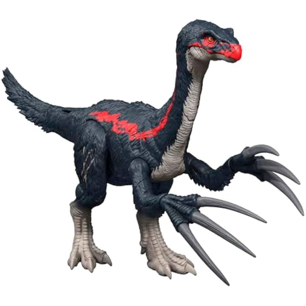 Mattel Jurassic World (JURASSIC WORLD) battle action! Therizinosaurus, Figure Dinosaur Toy for Ki...