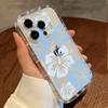 Floral Flower Sunflower Painted Clear Phone Case For iPhone 14 11 15 Pro Max 12 13 XR X XS SE  7 8 Plus Cases Airbag Cover