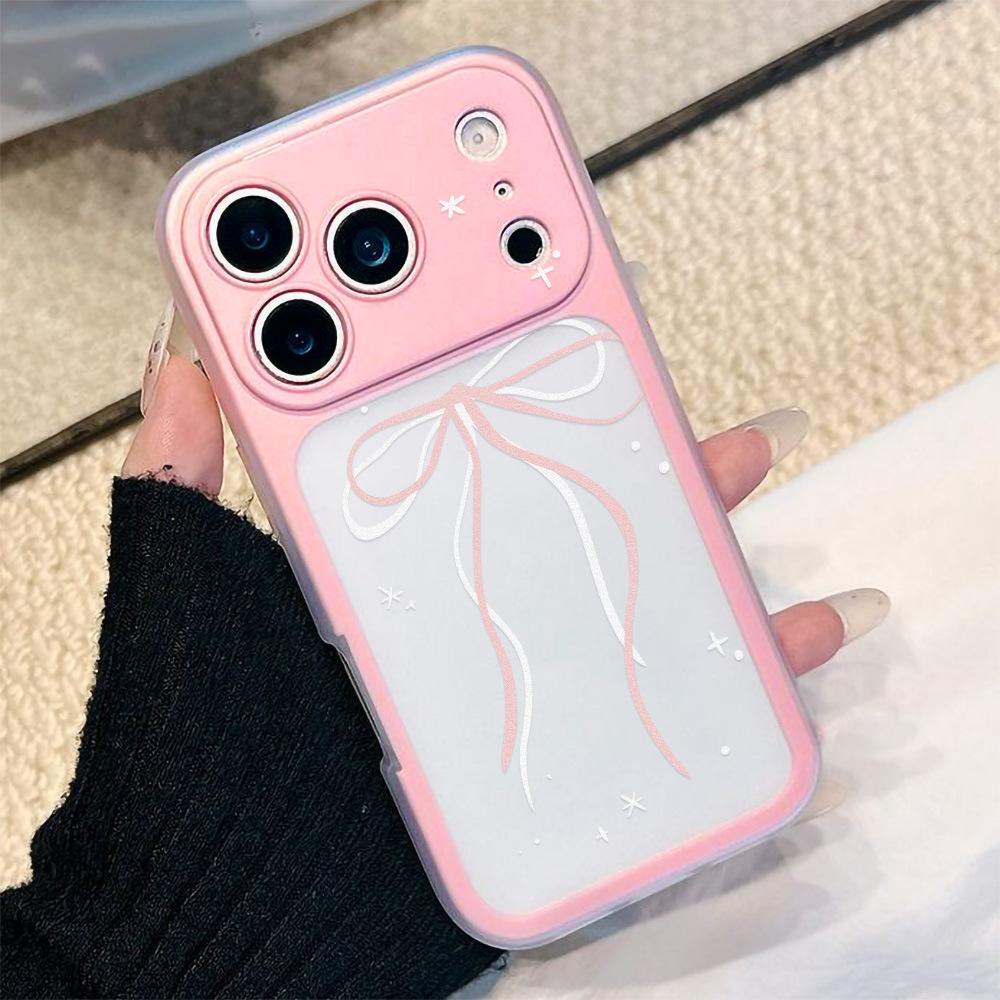 Beautiful Bow Is Suitable for iPhone17promax 2-in-1 Mobile Phone Case Apple 16 Niche 15 Hair Factory