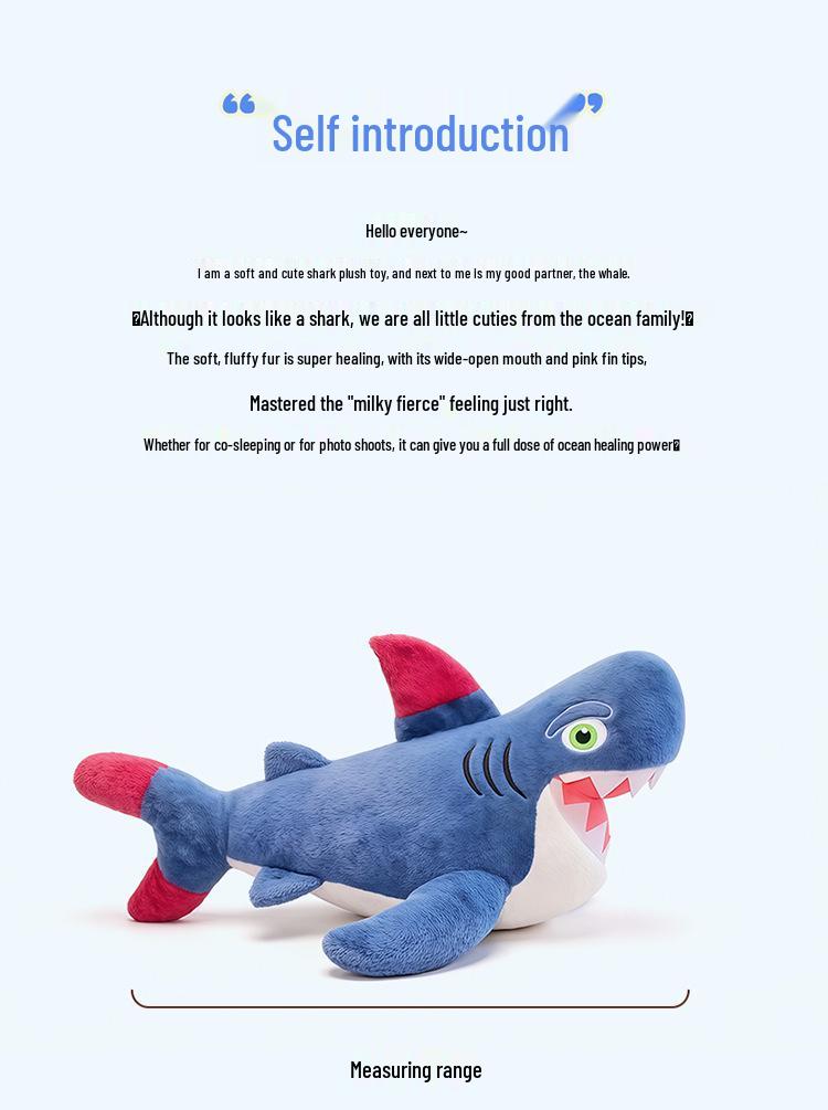 Creative Megalodon Shark Plush Pillow with Red Lips – Funny Prank Toy & Gift Doll