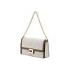MICHAEL KORS Sonia Presbyopia Chain Flip Artificial Leather Small Square Bag Hand Crossbody Shoulder Bag Medium Women's Vanilla White and Acorn Brown
