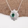 Green Emerald Gemstone Jewelry, 925 Sterling Silver Pendant Handmade Dainty Jewelry For Gift