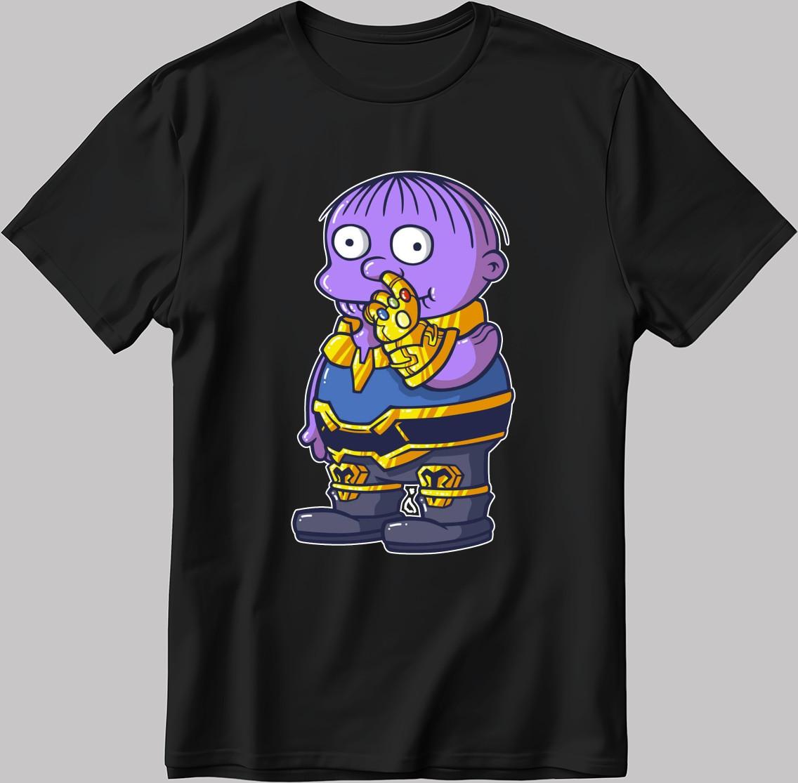 The Simpsons Characters Short Sleeve White-Black Men s / Women N408 M