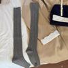 Spring and Autumn Atmosphere Knee-high Socks That Don't Fall Off, Sweet and Slimming Long Socks with Linen Patterns for Women
