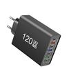 Typ C 120W USB C Ladegerät Mehrere Anschlüsse Schnelllade-Handy-Ladegerät-Adapter für iPhone Samsung Xiaomi Huawei EU/US-Stecker Wandladegerät