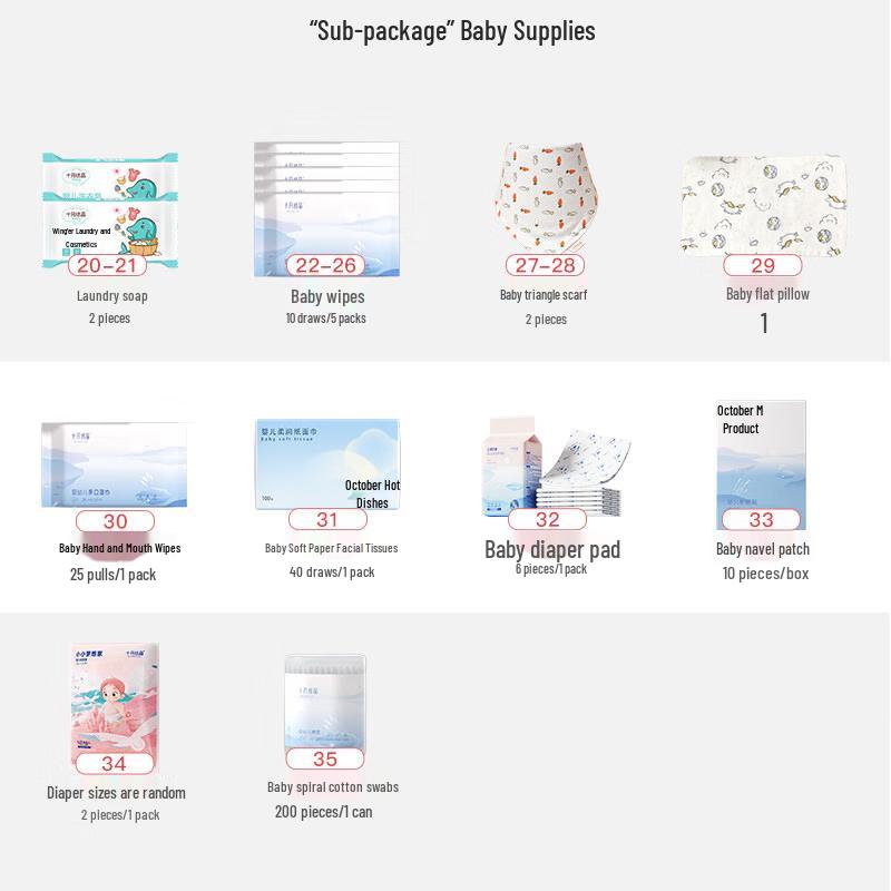 October Crystal Maternity Hospital Bag (35-piece set)