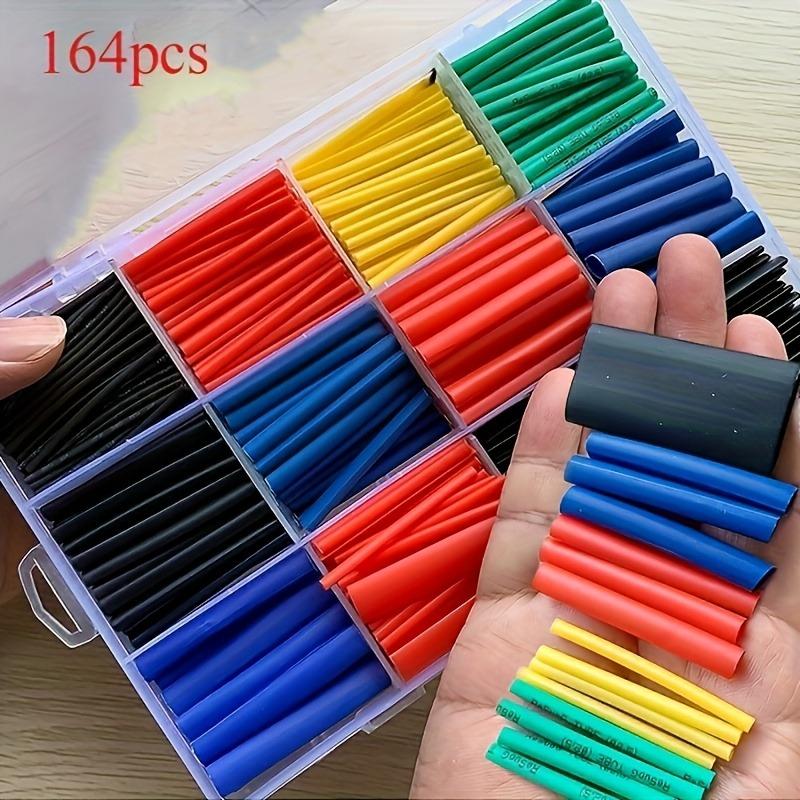 164 Mixed Sets of Heat-Resistant Shrink Tubing | Electrical Connection Cables, Suitable for Insulating Protection