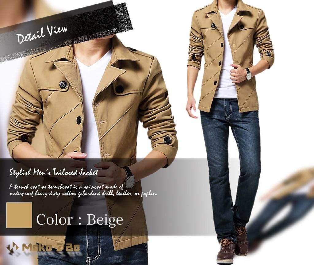 Tailored Jacket Stylish Coat Outerwear Business Casual Suit Jacket Blazer Cotton Terrace Jacket Spring Autumn Winter Cold Protection Slim MA02 Men's