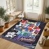 Personalized Crystal Velvet Carpet,SEVENTEEN Custom Printed Name, Plush Area Rug For Home Indoor Decor
