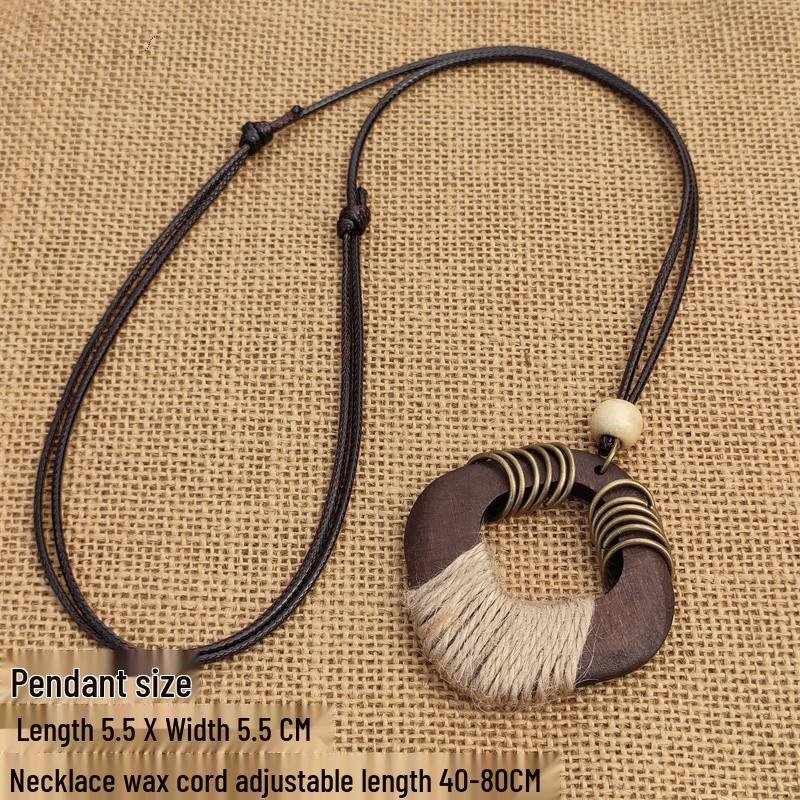 Retro Tassel Sweater Chain: Bohemian Flower Pendant Necklace for Women