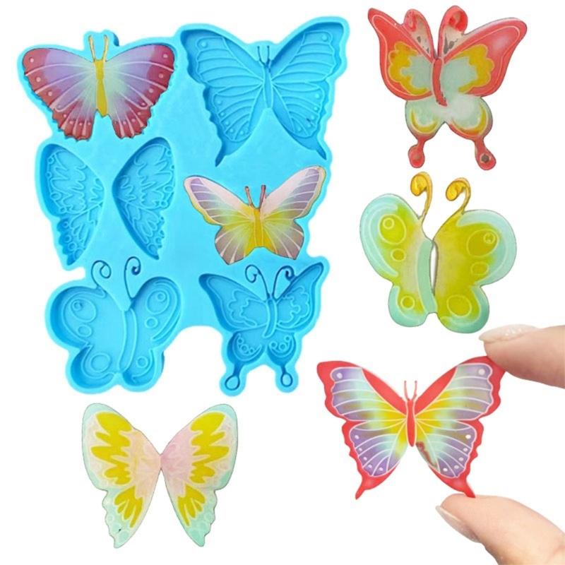 Versatile Resin Casting Mold Necklace Pendant Mold Butterfly Shaped Epoxy Molds Perfect for Creating Jewelry Keychains