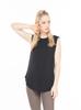 AIRIAL Curve Hem Sleeveless Top, Black