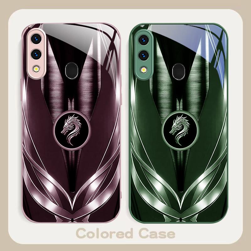 Golden dragon pattern gray For Samsung A20 30 22 23 24 25 26 31 32 33 34 35 42 50 51 52 53 54 55 56 70 71 72 73 glass phone case