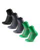 Running 5 2x 2x Cm Cm [DANISH ENDURANCE] Long-distance Socks, Unisex, Pairs, Multi-color (1x Black/gray, Gray/black, Green), 25.0 - 28.0