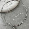 Stylish Heart/Sphere Shaped Pendant Neckchain Snake Bone Chain Clavicle Necklace Elegant Jewelry for Trendy Women Girls