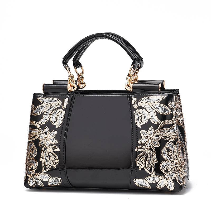 Ladies' 2026 Patent Leather Shoulder Bag: Elegant European & American Style Handbag & Crossbody for Women.