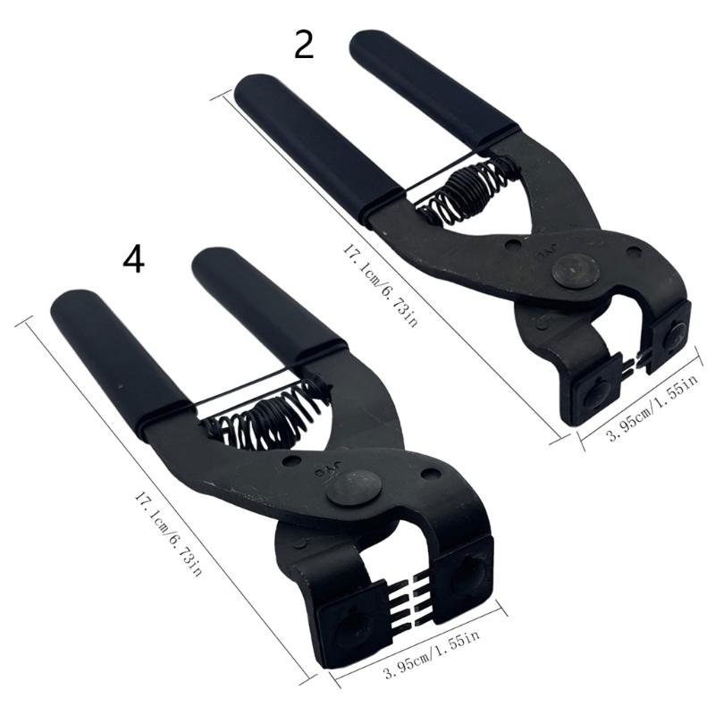 Heavy Duty Leather Hole Puncher Pliers 2 Prongs/4 Prongs Carbon Steel Leather Craft Punching Tool for Leatherworking