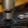 TOMSHOO Titanium Alcohol Stove with Lid Foldable Legs and Pot Supports for Camping Hiking Backpacking Outdoor Cooking Stove