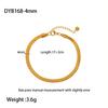ins minimalist versatile bracelet multi-size flat snake chain stainless steel plated 18k gold waterproof jewelry niche design