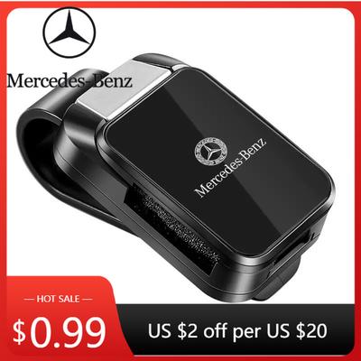 Hot Car Sticker Car Sun Visor Glasses Sunglasses Storage Clip Visor Is Suitable for Mercedes Benz AMG GLC W203 W206 W220 W205 W2