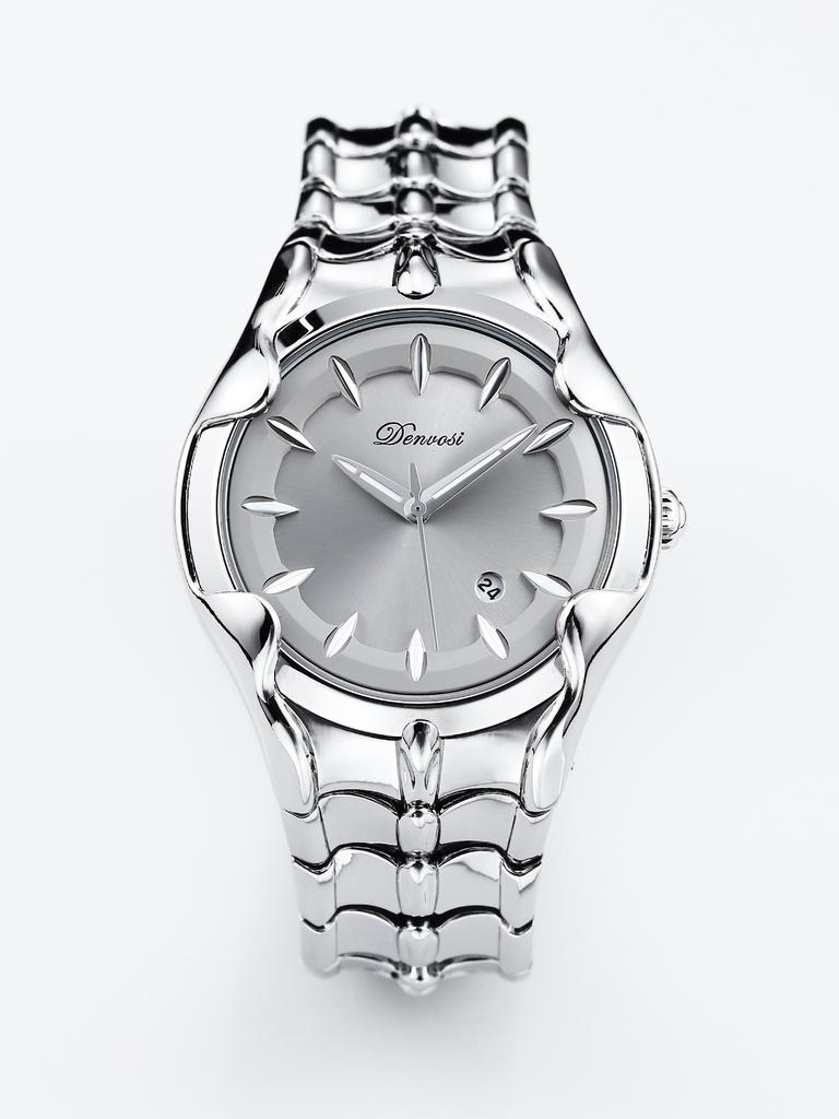 Men's Fashion Watch Unique Petal Design with Luminous Stainless Steel Quartz Watch Birthday Gift
