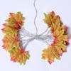 2/3/6M Christmas Decoration Artificial Maple Leaf Leaves LED Light String Lantern Garland Home Party DIY Decor Halloween New Year