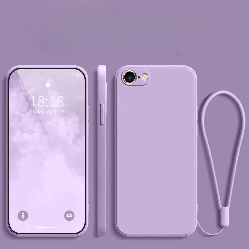 For Iphone 16E 16 E Liquid Silicone Lanyard Ring Holder Case For Iphone 16 Pro Max 16+ SE 4 Lens Camera Protective Phone Cover