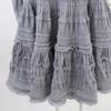 ALAIA [Domestically Authorized] AA9R2153CM626 Crinoline Flare Fine Knit Mini Skater High Neck Dress / dress 38 grayUsed