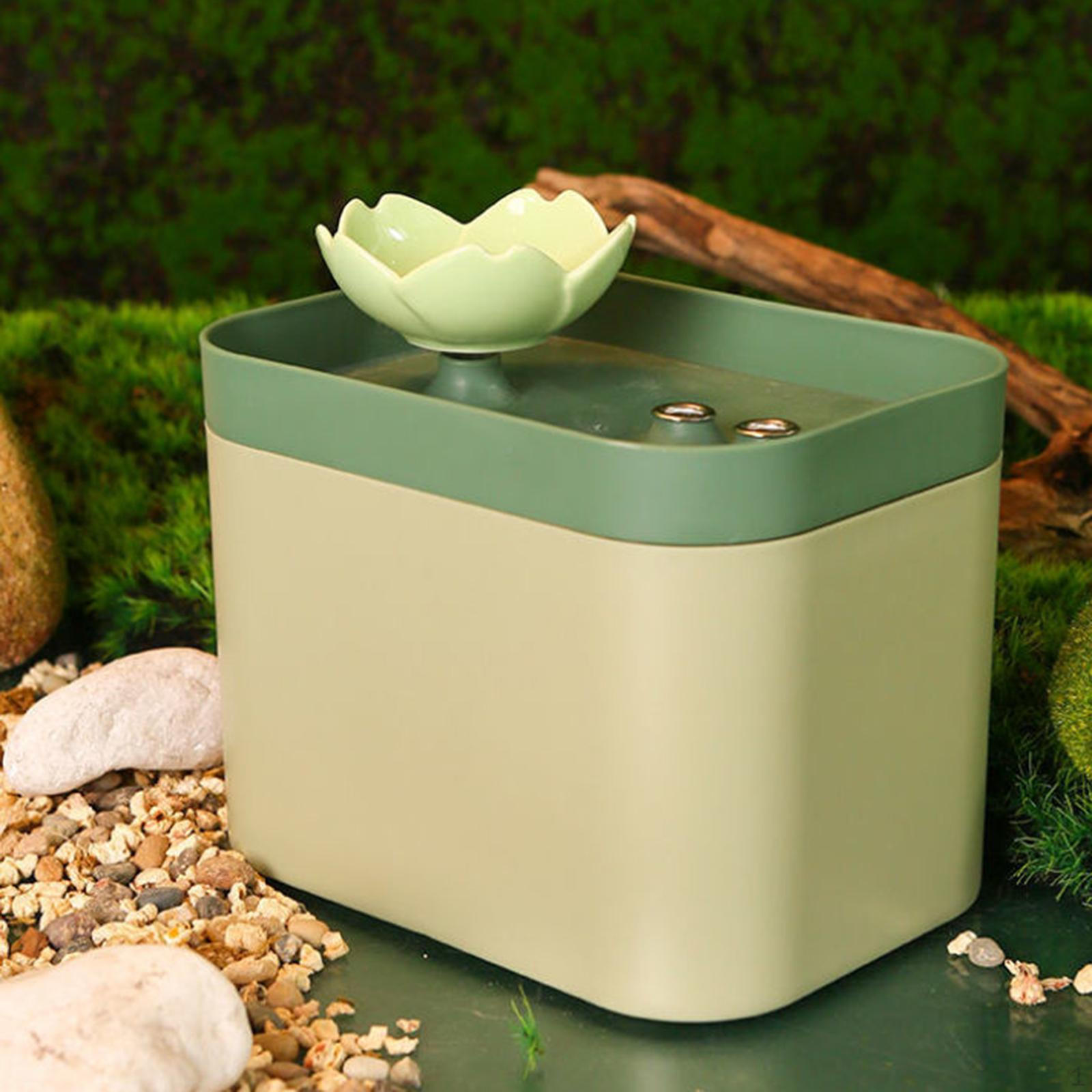 

1.5L Cat Water Fountain Supplies Feeder Quiet Dispenser Portable Bowl Dish Accessories USB Drinking Green