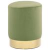 Stool Mustard and Gold Velvet 28 X 36 Cm