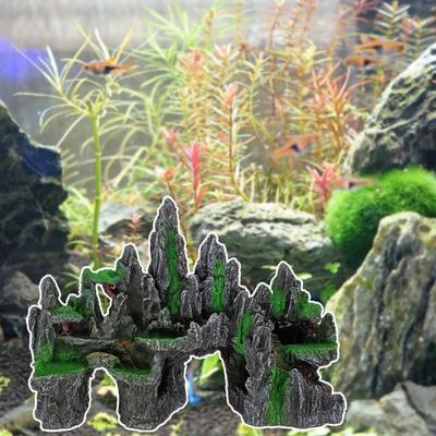 Grand ornement de rocaille, fabrication soignée et réaliste, artisanat créatif, décoration en résine, fausse roche, décoration d'aquarium pour sous-marin