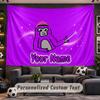 Wall Hanging Tapestry Custom NameGorilla Tag Pattern Personalized Printed Fabric Wall Decor